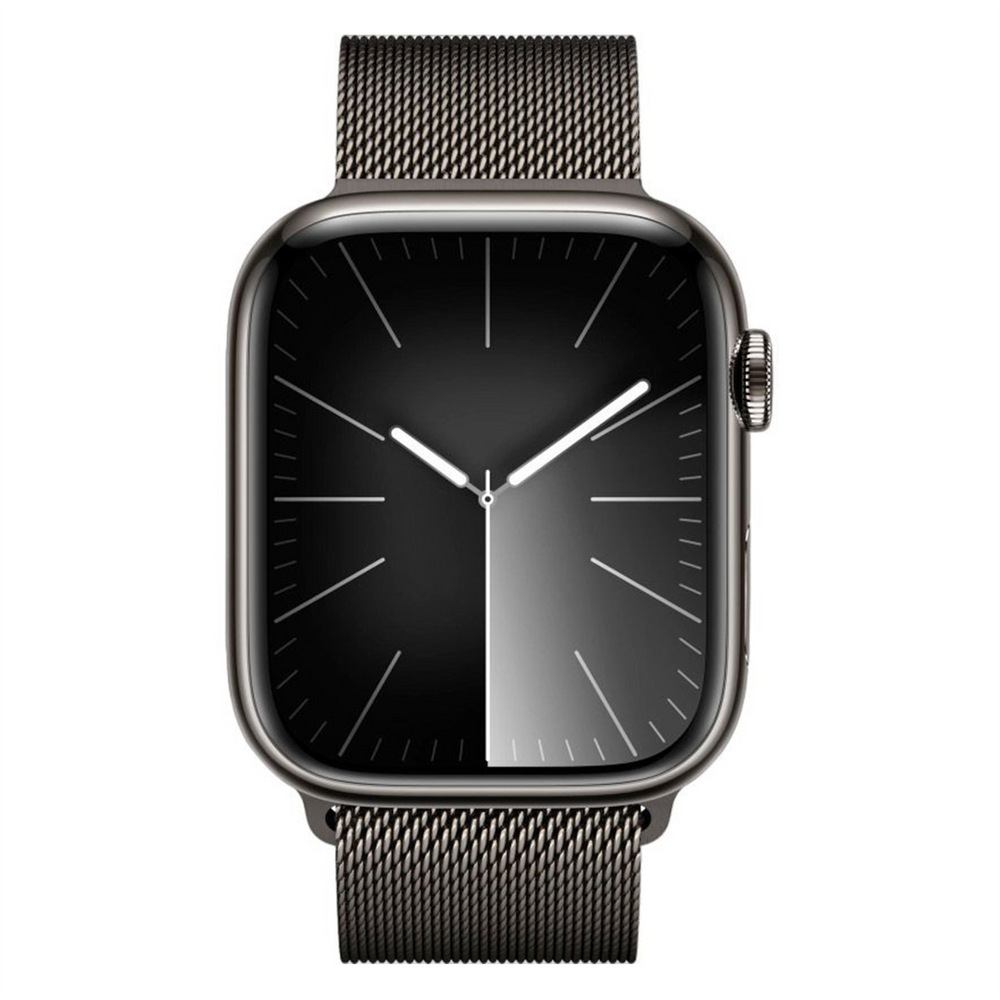 Смарт-годинник Apple Watch Series 9 GPS + Cellular 45mm Graphite Stainless Steel Case with Graphite Milanese Loop (MRMX3 198525 фото