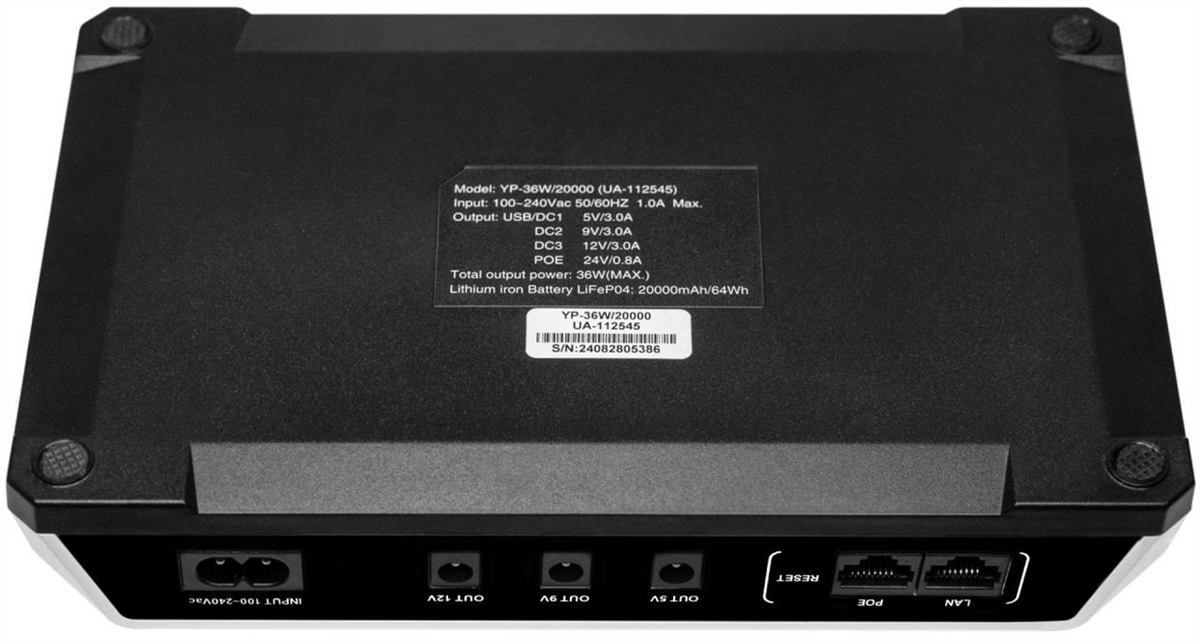 Джерело безперебійного живлення Yepo Mini DC-UPS YP-36W/20000mAh LiFePO4 (UA-112545) 173913 фото