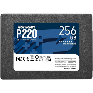 Накопичувач SSD 256GB Patriot P220 2.5" SATAIII TLC (P220S256G25) 209492 фото