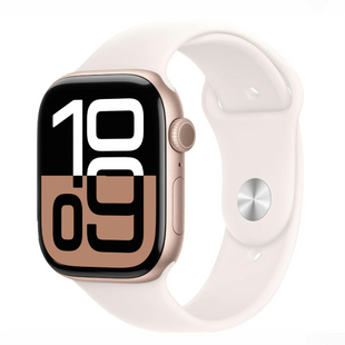 Смарт-годинник Apple Watch Series 10 GPS + Cellular 42мм Rose Gold Alu. Case w. Light Blush Sport Band - S/M (MWX93) 198564 фото