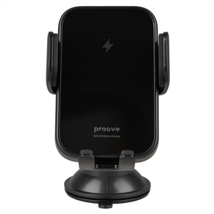Автотримач Proove Triple Clamp 15W з бездротовою зарядкою Чорний (Black) 112888 фото