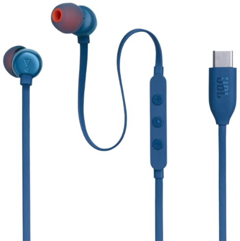 Навушники з мікрофоном JBL Tune 310C Type-C Сині (Blue) 179642 фото
