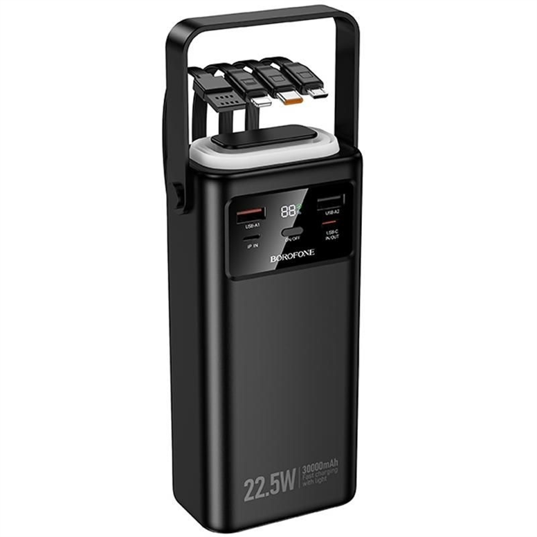PowerBank 30000 mAh Borofone BJ65 High 22.5W+PD20W with cable Чорний (Black) 245902 фото