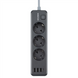 Мережевий подовжувач Borofone BAC8 (USB-C+3 USB) 2м Чорний (Black) 133873 фото 1