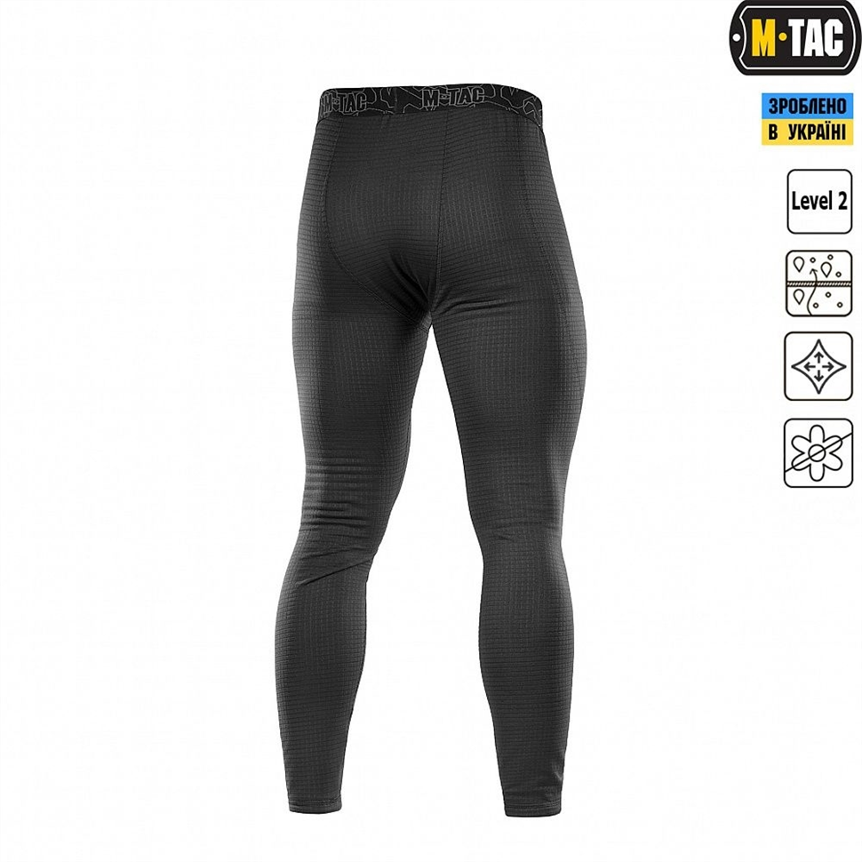 Термоштани M-Tac фліс Delta Level 2 Чорні (Black) (XL) 234097 фото