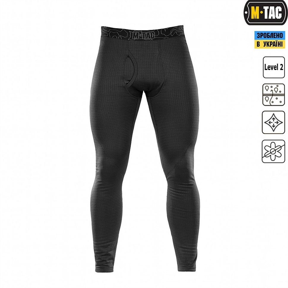 Термоштани M-Tac фліс Delta Level 2 Чорні (Black) (XL) 234097 фото
