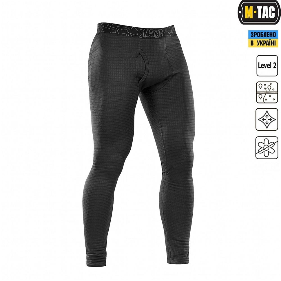 Термоштани M-Tac фліс Delta Level 2 Чорні (Black) (XL) 234097 фото