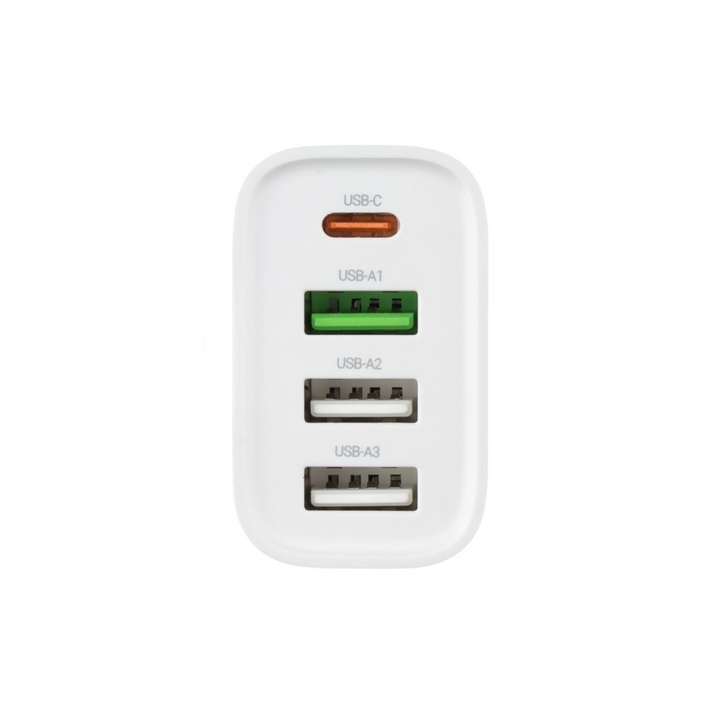 Зарядний пристрій Borofone BA79A (3 USB + 1 USB-C) 20W + кабель Type-C to Lightning Білий (White) 133966 фото