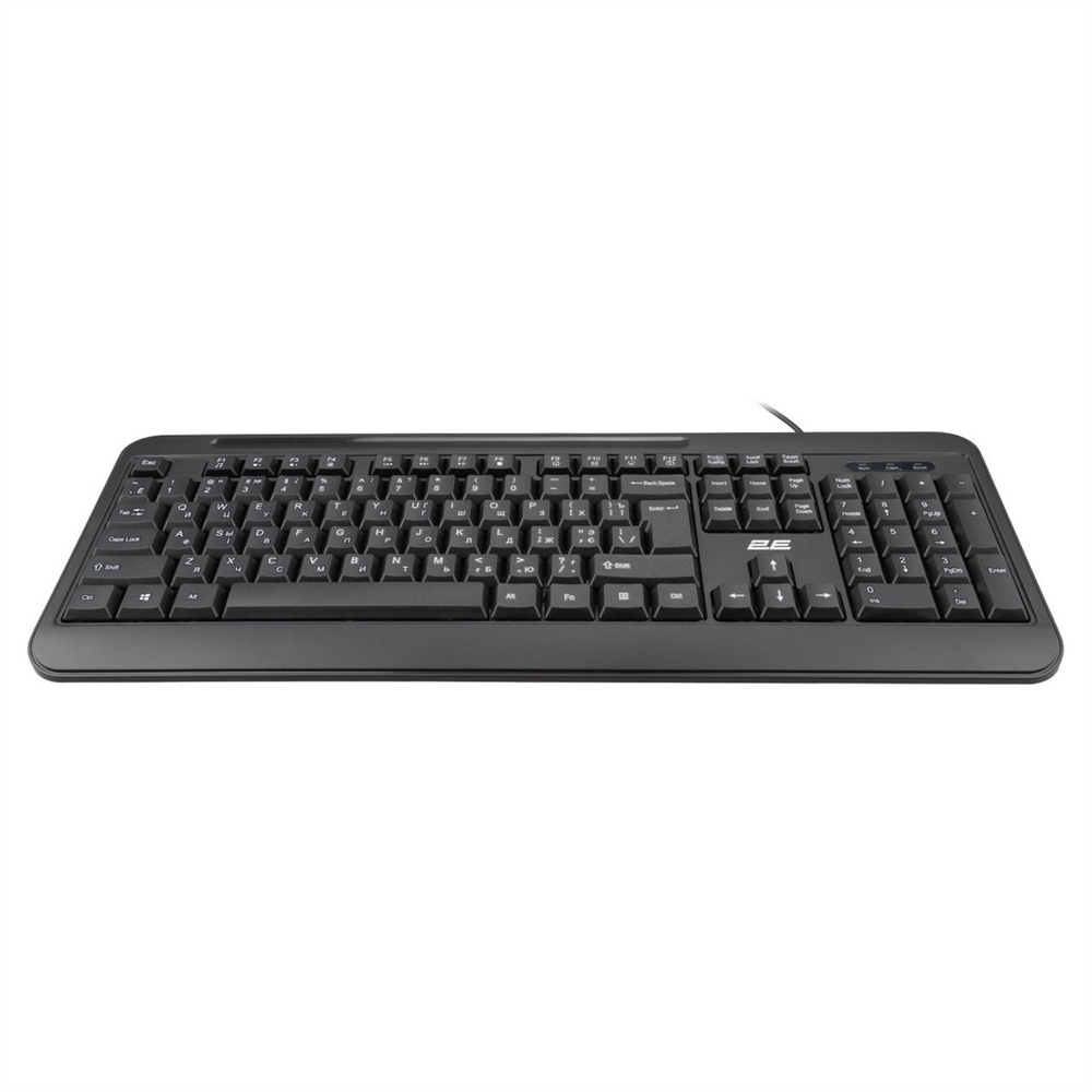 Клавіатура 2E KM1040 USB Чорна (Black) 113101 фото