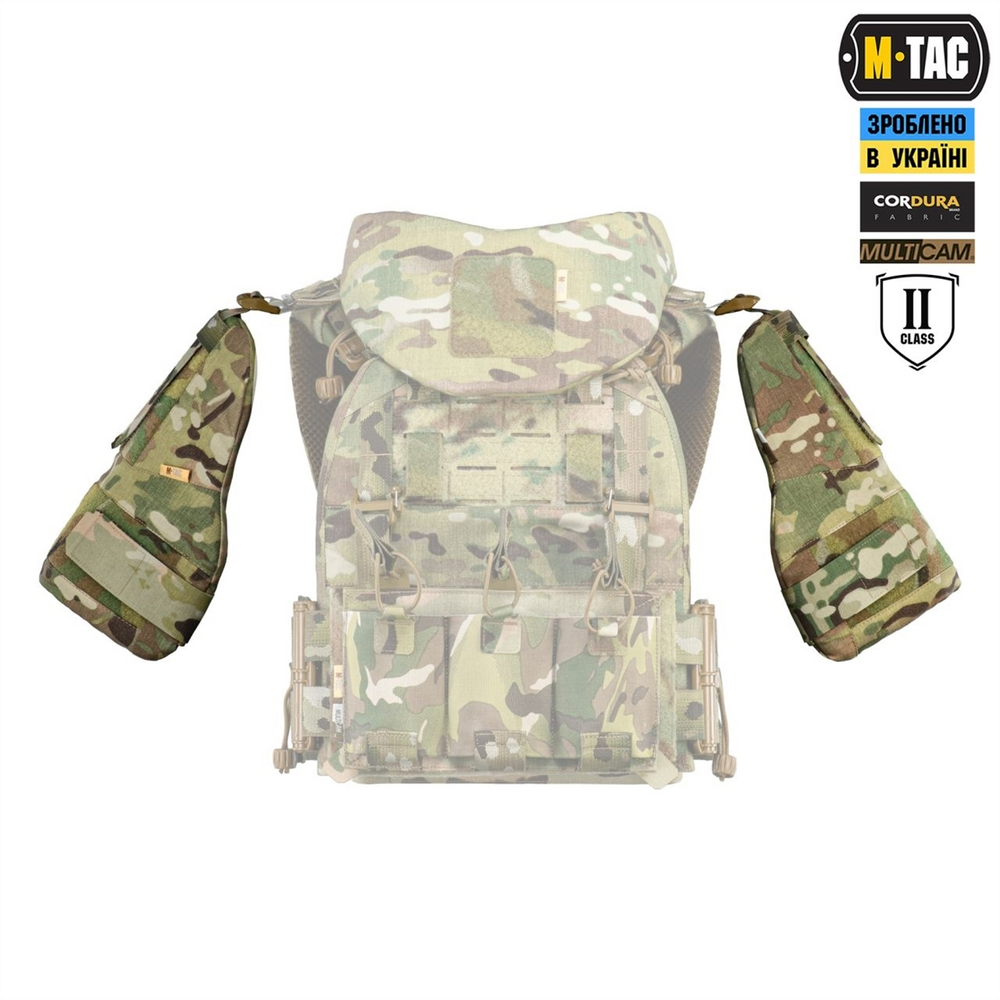 Плечовий захист M-Tac з балістичними пакетами 2 клас для Cuirass Зелений (Multicam) 224953 фото
