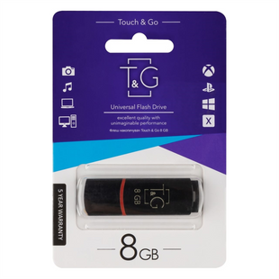 USB Флеш T&G Classic 011 8Gb Чорна (Black) 86566 фото