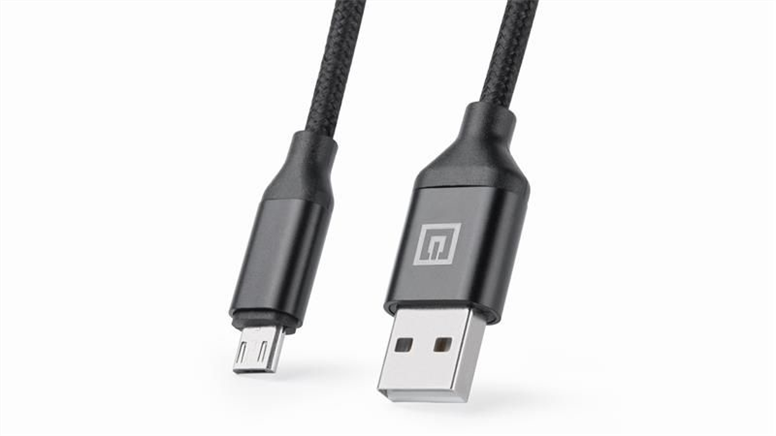 USB кабель REAL-EL Premium Fabric USB - micro USB (EL123500048) 2м Чорний (Black) 169731 фото