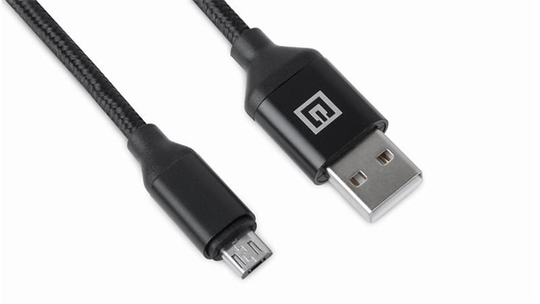 USB кабель REAL-EL Premium Fabric USB - micro USB (EL123500048) 2м Чорний (Black) 169731 фото