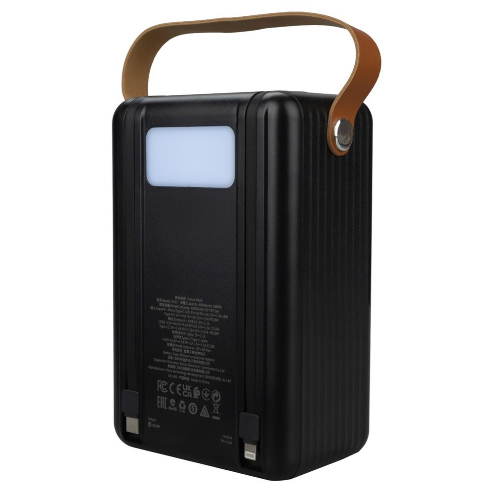 PowerBank 80000 mAh Borofone BJ32 Terra 22.5W+PD20W Чорний (Black) 132987 фото