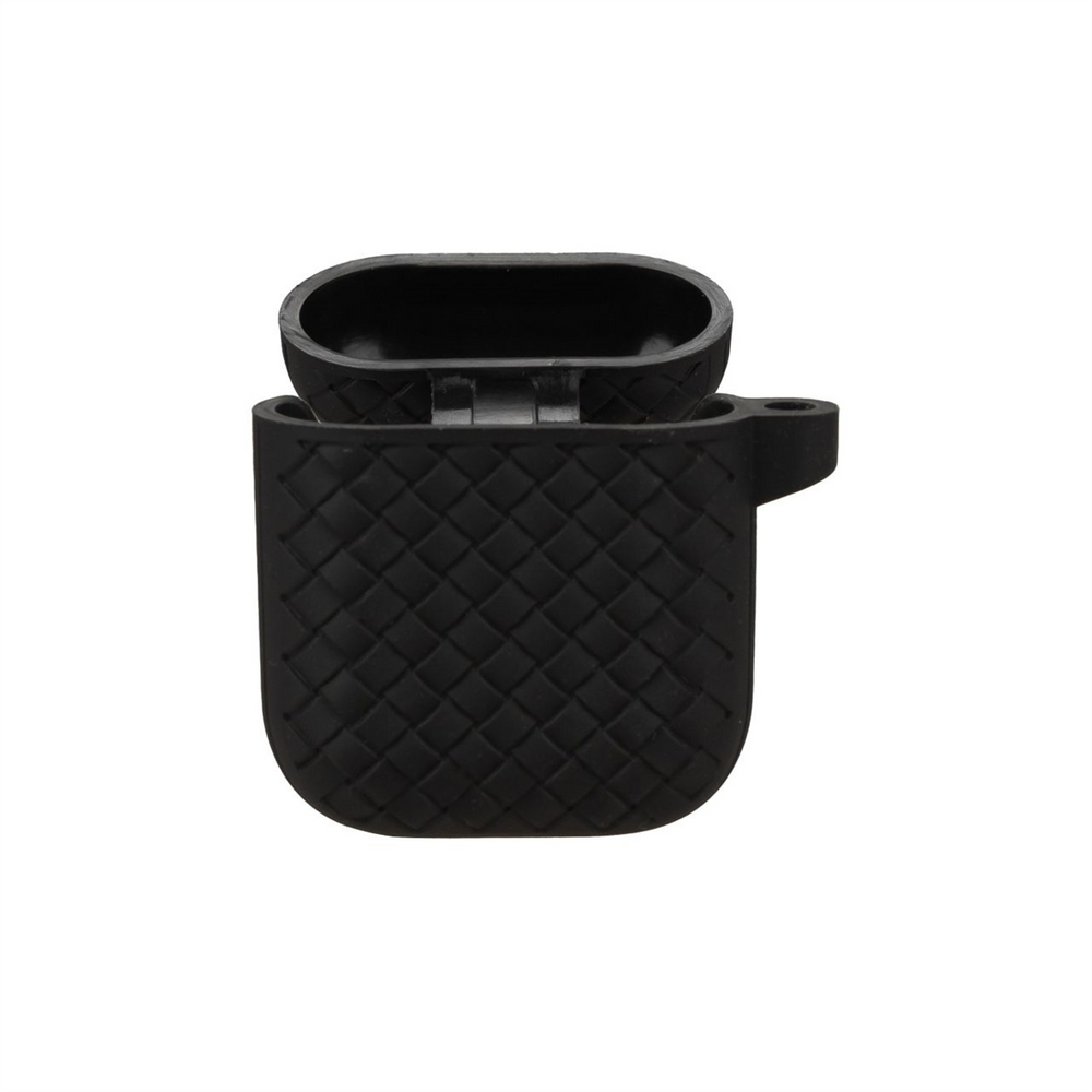 Чохол для навушників AirPods 1/2 Fabric Pattern Чорний (Black) 124169 фото