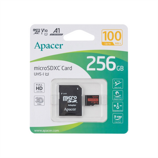 Карта пам'яті MicroSD Apacer 256 Gb Class 10 V10 A1 + адаптер 129590 фото