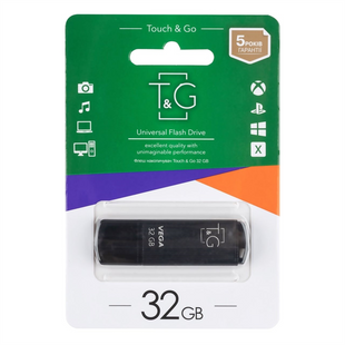 USB Флеш T&G Vega 121 (USB 3.0) 32Gb Чорна (Black) 133527 фото