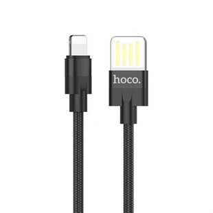 USB кабель Hoco U55 Outstanding Fast Charger 2.4A Lightning Чорний (Black) 73924 фото
