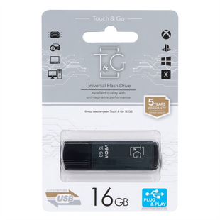 USB Флеш 16Gb T&G 121 Vega Сіра (Grey) 145676 фото