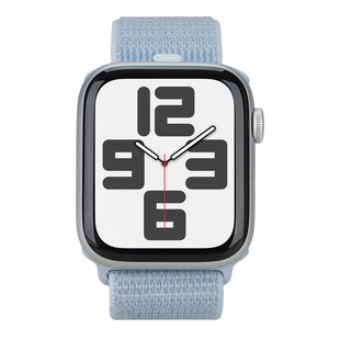 Смарт-годинник Apple Watch SE 2024 GPS 44mm Silver Aluminium Case with Sport Loop (MXET3QH/A) Синій (Blue Cloud) 145190 фото