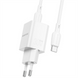 Зарядний пристрій Borofone BN14 Royal PD30W+QC3.0 (1USB-A/1C) + кабель Type-C to Type-C Білий (White) 166183 фото 2