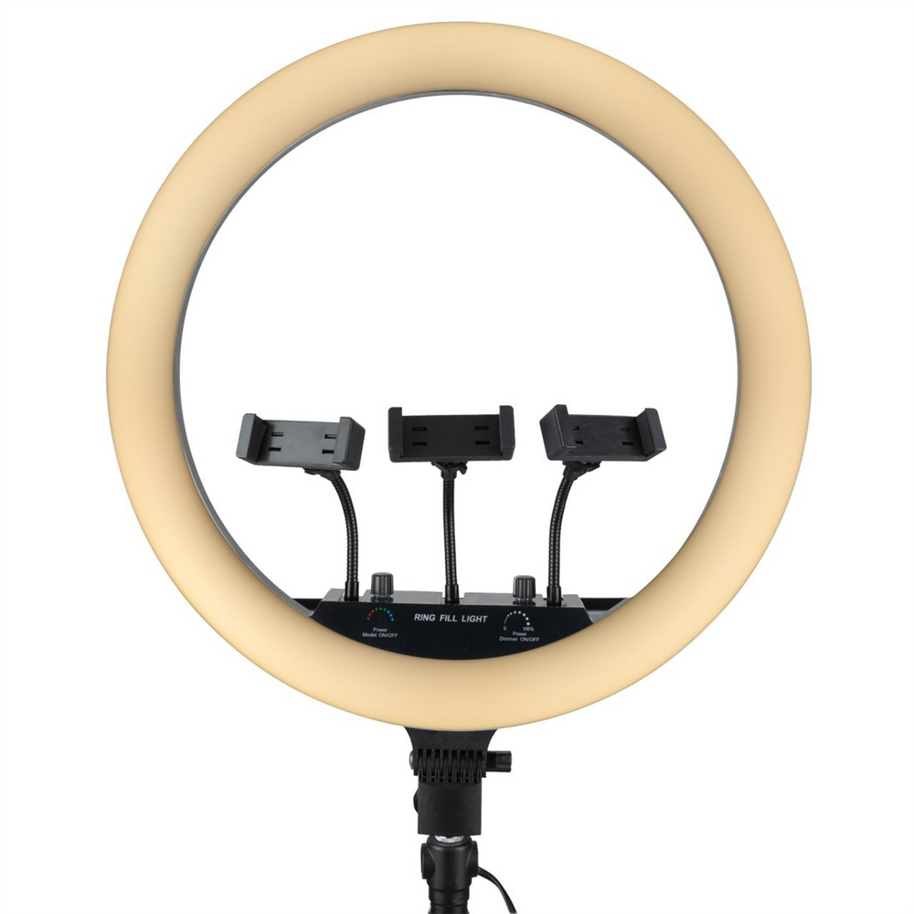Кільцева світлодіодна лампа RGB LED MJ-18 Чорна (Black) 133835 фото