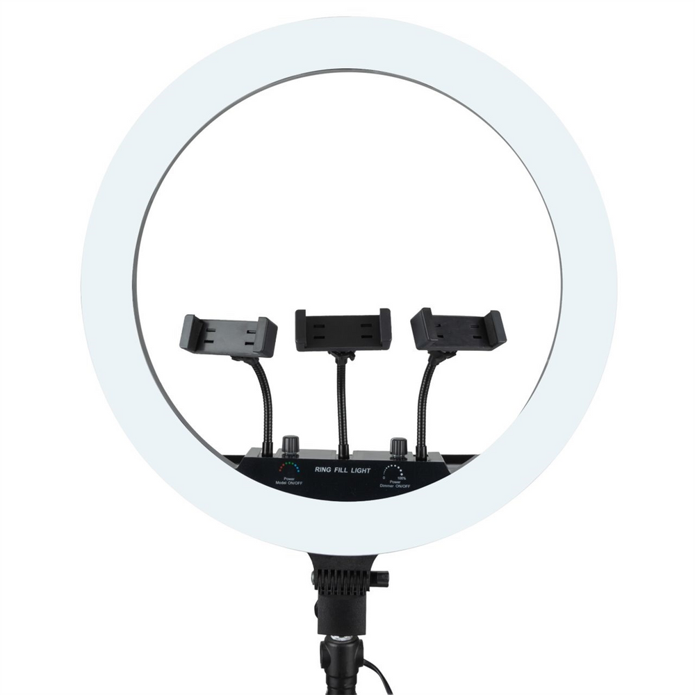 Кільцева світлодіодна лампа RGB LED MJ-18 Чорна (Black) 133835 фото