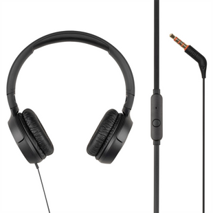 Навушники повнорозмірні накладні JBL T500 (JBLT500BLK) Чорні (Black) 99878 фото