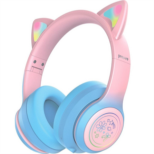 Бездротові повнорозмірні навушники Proove Kids Neko (APP) Сині (Blue/Pink) 247777 фото