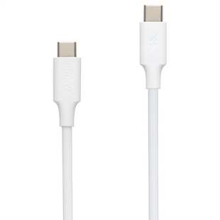 USB кабель Proove Striped Silicone Type-C to Type-C 60W 1м Білий (White) 139175 фото