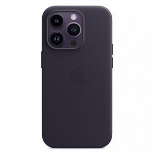 Чохол накладка для iPhone 14 Pro Leather Case with MagSafe( MPPJ3) Фіолетова (Ink) 203709 фото