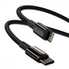 USB кабель Baseus Tungsten Gold Lightning 2.4A 1м Чорний (Black) 94616 фото 4