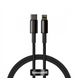 USB кабель Baseus Tungsten Gold Lightning 2.4A 1м Чорний (Black) 94616 фото 3