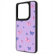 Чохол накладка для Xiaomi Redmi Note 14 5G/Poco M7 Pro) WAVE Doodle Case Чорна (Butterflies) 179074 фото 1