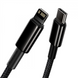 USB кабель Baseus Tungsten Gold Lightning 2.4A 1м Чорний (Black) 94616 фото 5