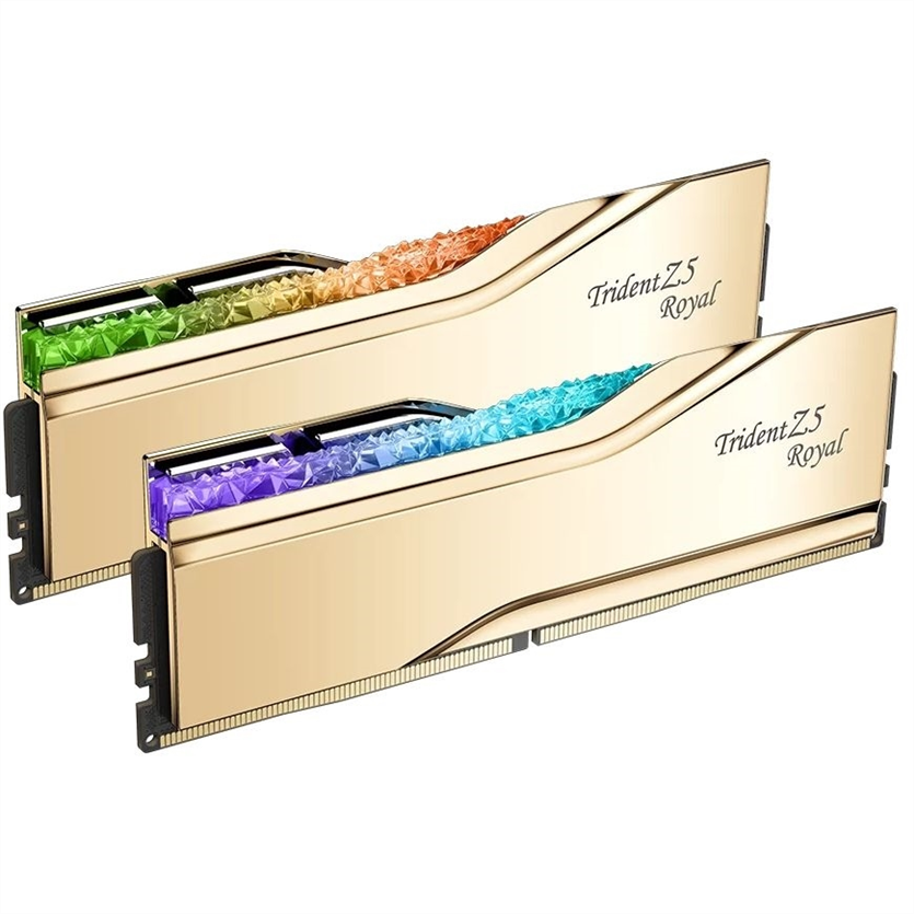 Модуль пам'яті DDR5 2x16GB/6400 G.Skill Trident Z5 Royal (F5-6400J3039G16GX2-TR5G) Золотий (Gold) 209044 фото