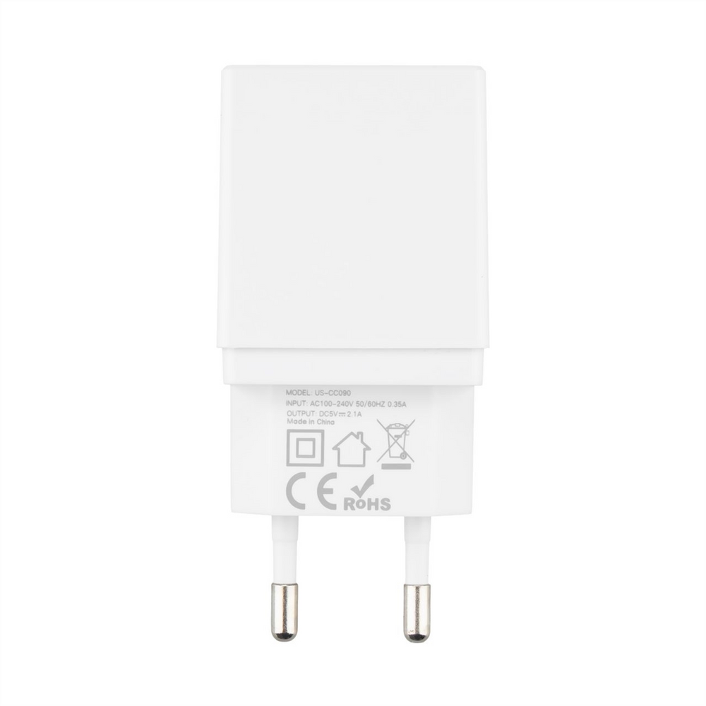 Зарядний пристрій Usams СС090 (2 USB) 2.1A + кабель Micro-USB Білий (White) 138538 фото