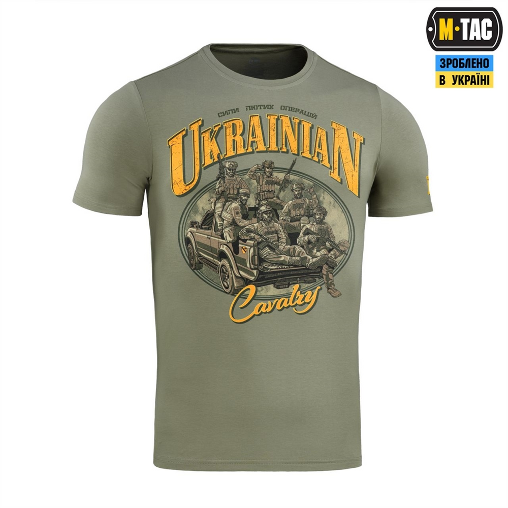 Футболка M-Tac Ukrainian Cavalry Зелена (Light Olive) (L) 235012 фото