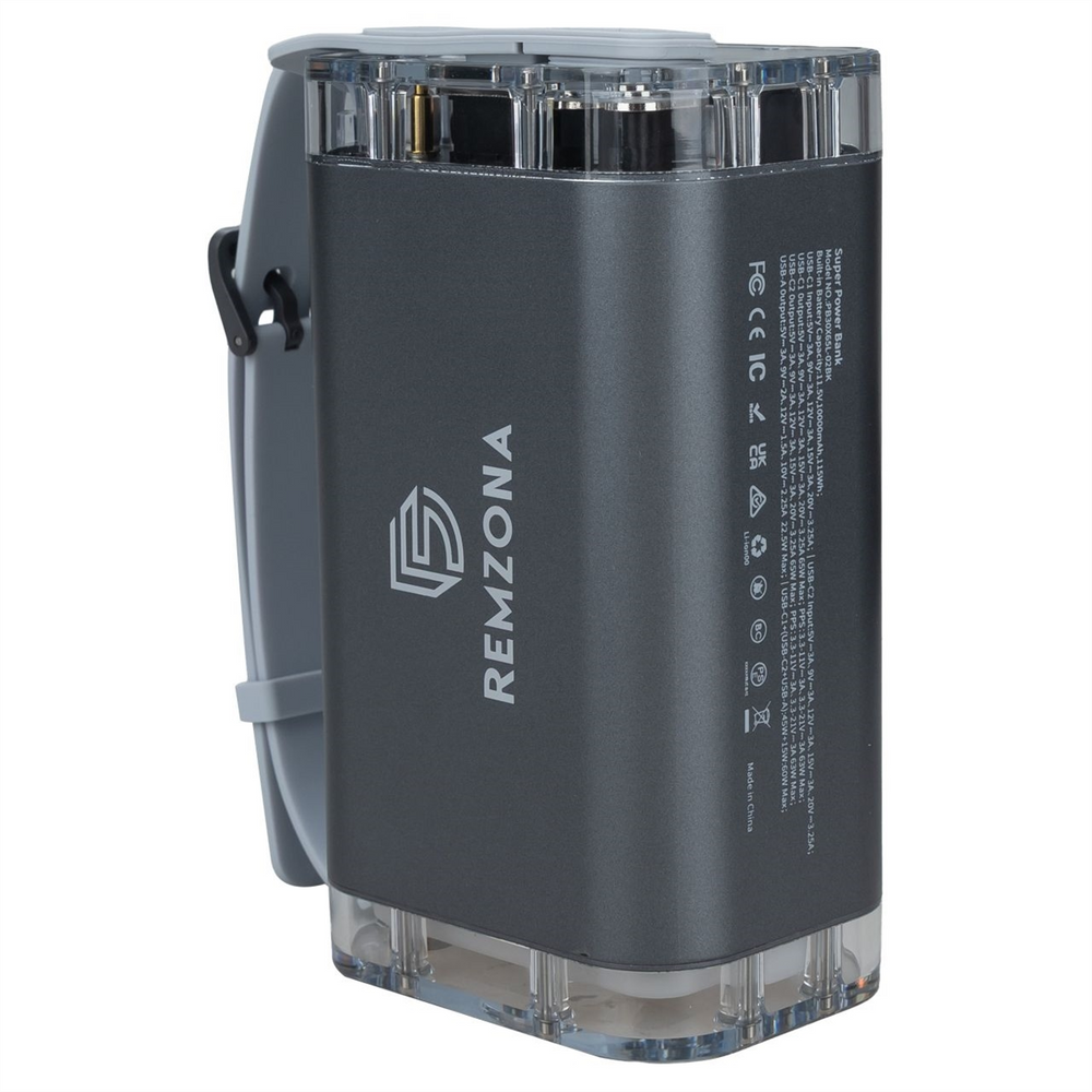 PowerBank 30000 mAh Remzona Exover PB30X65L-02BK 60W Чорний (Black) 140343 фото