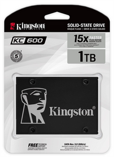 Накопичувач SSD 1TB Kingston KC600 2.5" SATAIII 3D TLC (SKC600/1024G) 216756 фото