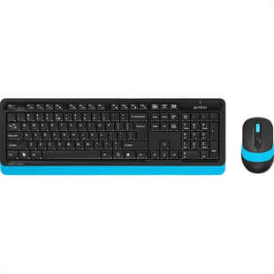 Клавіатура бездротова A4Tech FG1010 + миша Чорна (Black Blue) 161090 фото