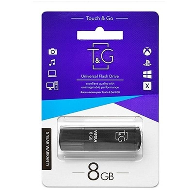 USB Флеш 8Gb T&G 121 Vega Series (TG121-8GBBK) Чорна (Black) 217207 фото