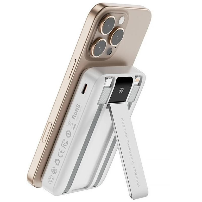 PowerBank 10000 mAh WIWU Wi-P061 22.5W+PD20W з БЗП+iWatch with cable Білий (White) 210508 фото