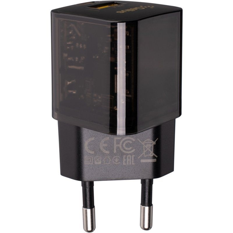Зарядний пристрій Gelius Genesis GP-HC055 (1USB + 1USB-C) 30W GaN Чорний (Black) 121058 фото