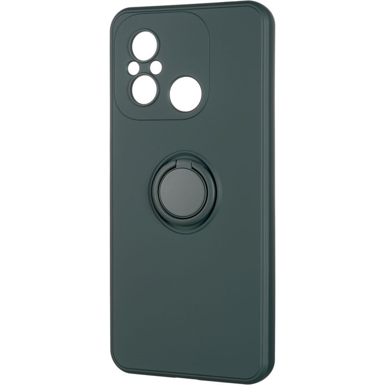 Чохол накладка для Xiaomi Redmi 12C Gelius Ring Holder Case Зелена (Dark Green) 181573 фото