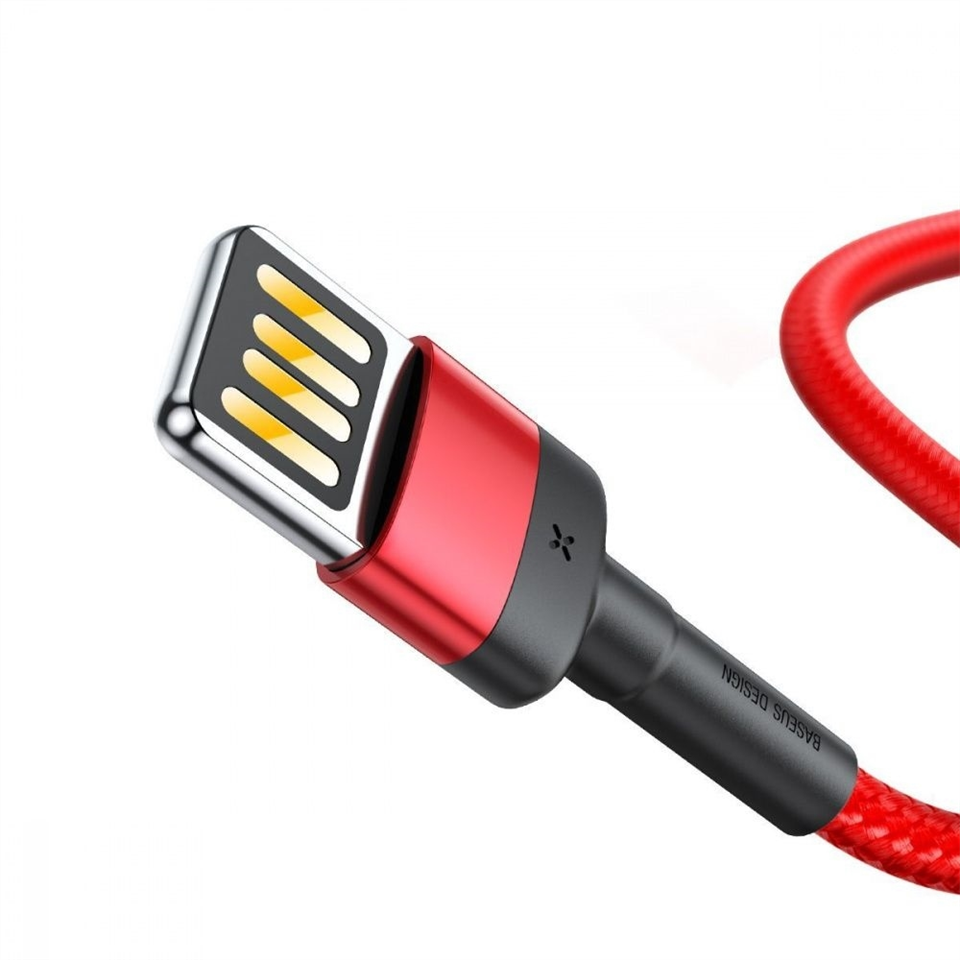 USB кабель Baseus Cafule Lightning Special Edition 2.4A (1м) Червоний Чорний (Red Black) 168207 фото