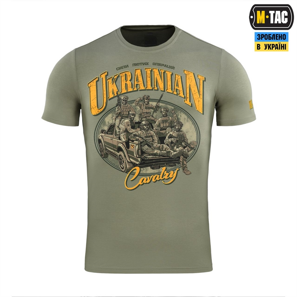 Футболка M-Tac Ukrainian Cavalry Зелена (Light Olive) (L) 235012 фото