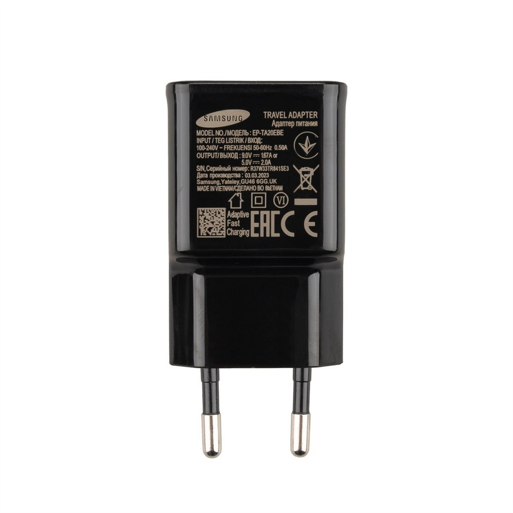 Зарядний пристрій Samsung EP-TA20EBEC (1USB) Чорний (Black) 120584 фото