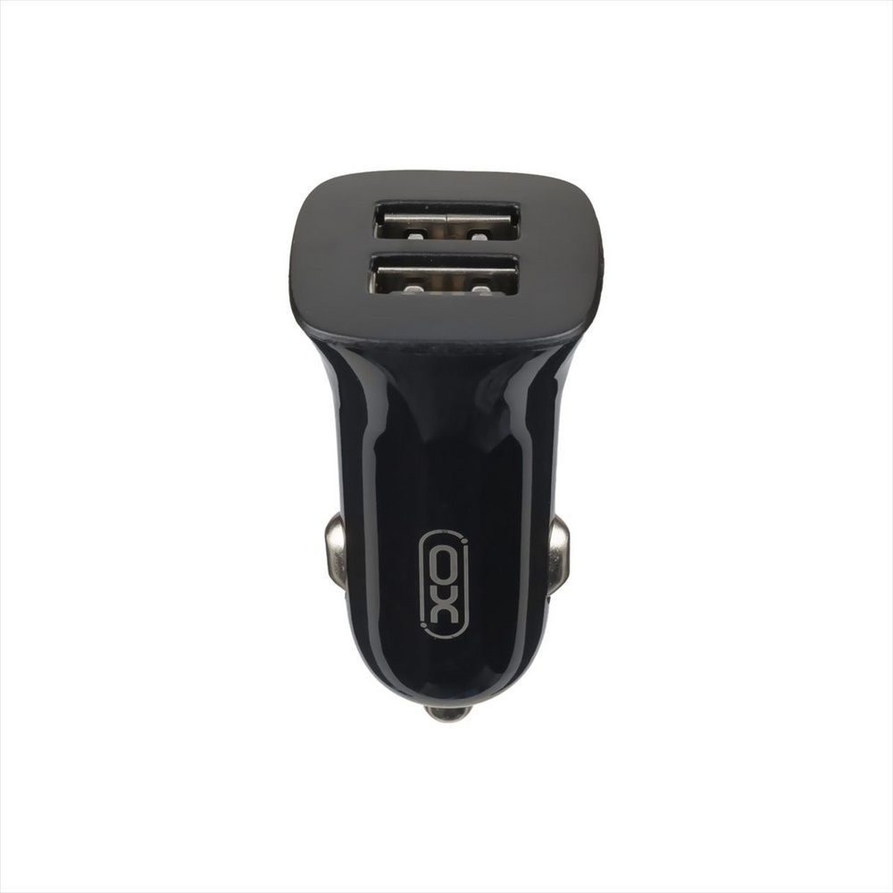 Автомобільний зарядний пристрій XO TZ10 2.4A/2USB + кабель Type-C Чорний (Black) 100915 фото