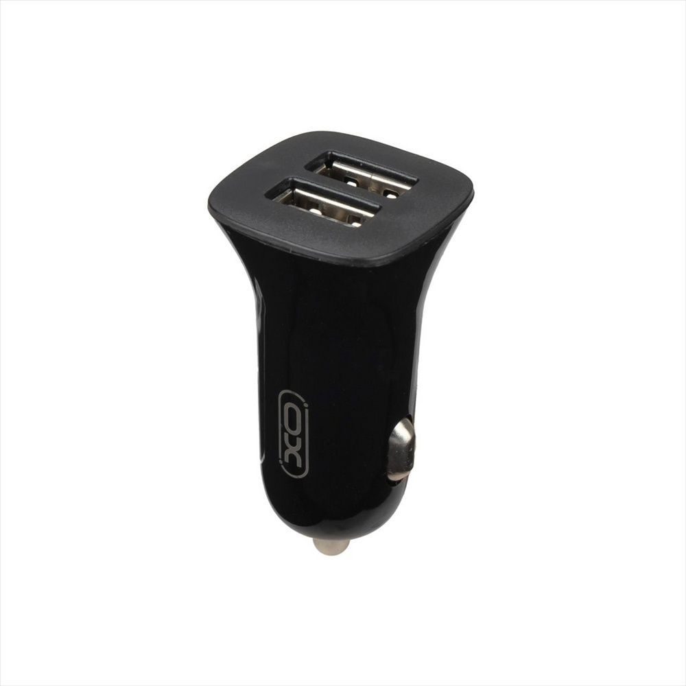 Автомобільний зарядний пристрій XO TZ10 2.4A/2USB + кабель Type-C Чорний (Black) 100915 фото